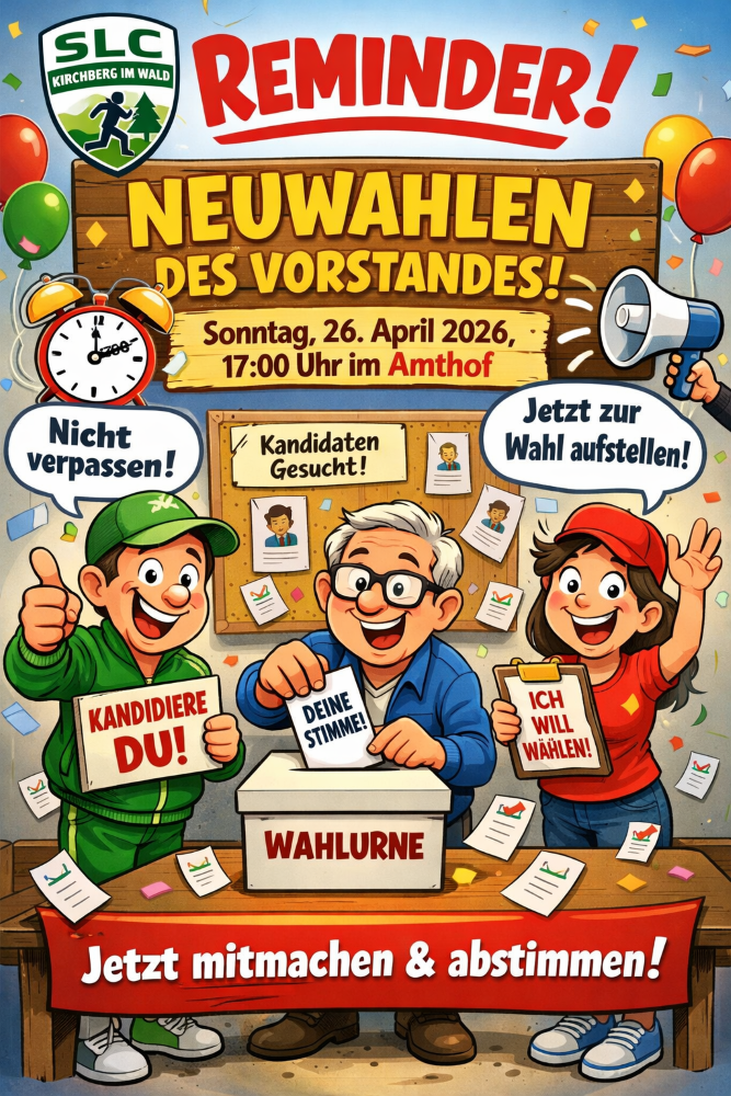 Reminder: Neuwahlen des Vorstandes
